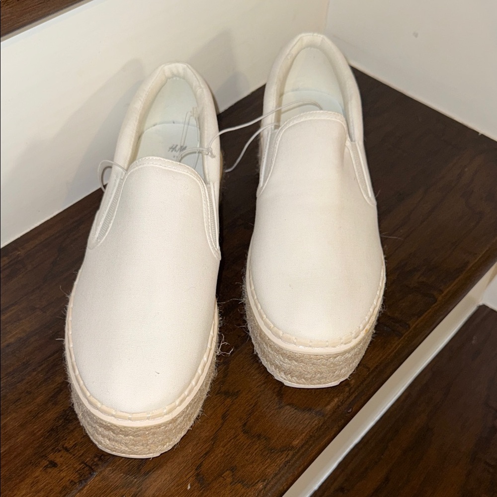 H&M Cream Espadrille Slip-Ons